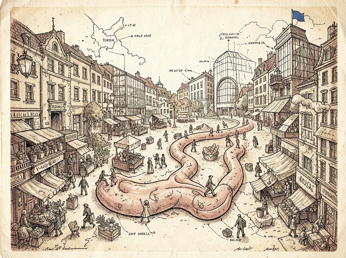 Illustration for the public experience From Brussels to Europe